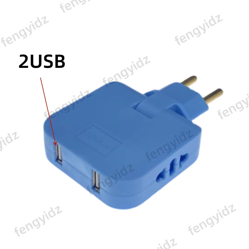 3 in 1 EU Power Socket Plug Adapter Foldable US to EU Travel Aadapters Power Converter KR Plug Electrical Socket AC Outlet
